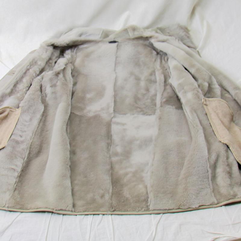 毛皮/ムートン/フォックス/羊革/ムートンコート/リアルファー フード付きムートンコート フォックストリミング/１枚革 ダブルフェイス |  | 10