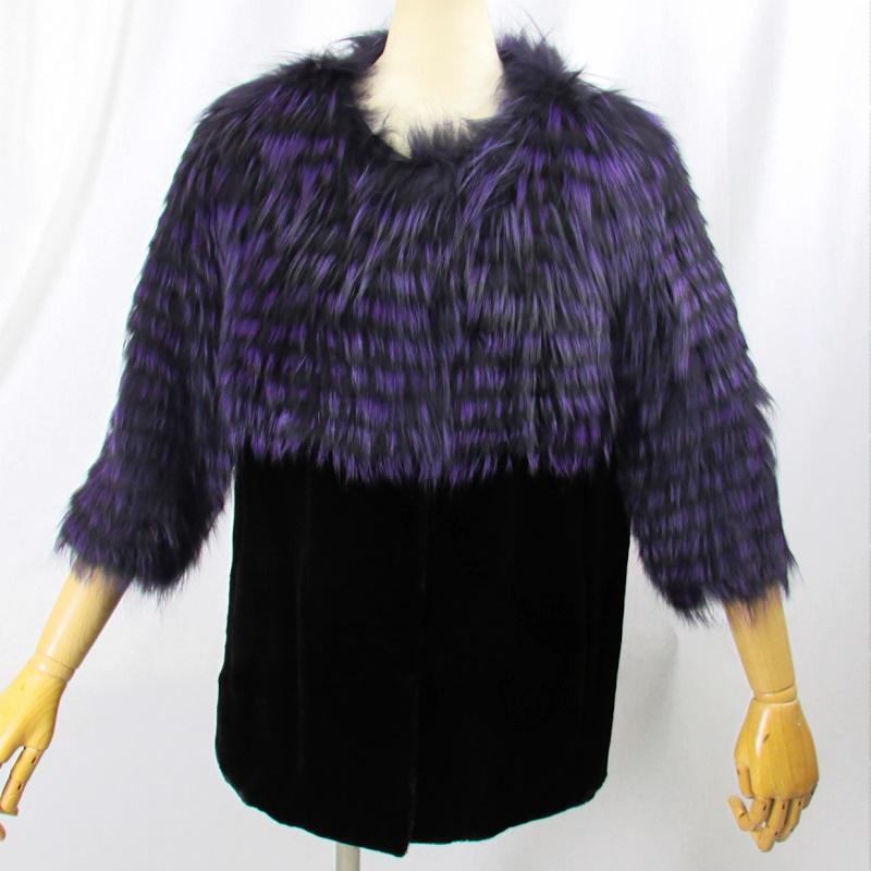 毛皮/シルバーフォックス/ビーバー リアルファー ビーバー×シルバー