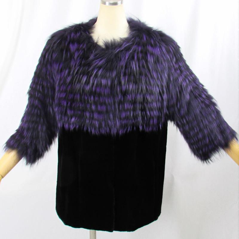 毛皮/シルバーフォックス/ビーバー リアルファー ビーバー×シルバー