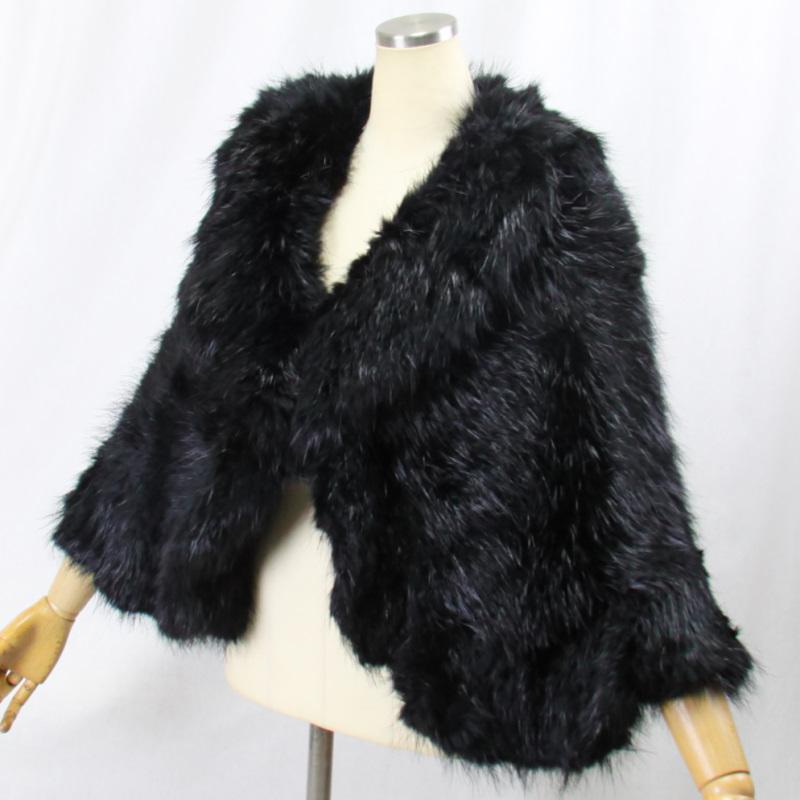毛皮/ビーバー/ニッティング/ケープ/ショール/ビーバーニッティングケープ リアルファー レディース |  | 06