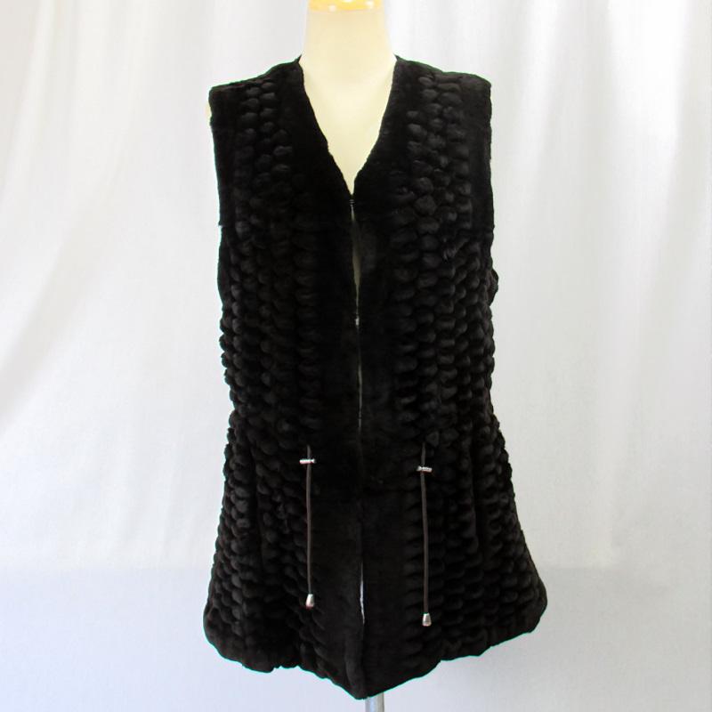 毛皮/レッキス/リアルファー/レッキスラビット　ロングベスト　 レディース | 