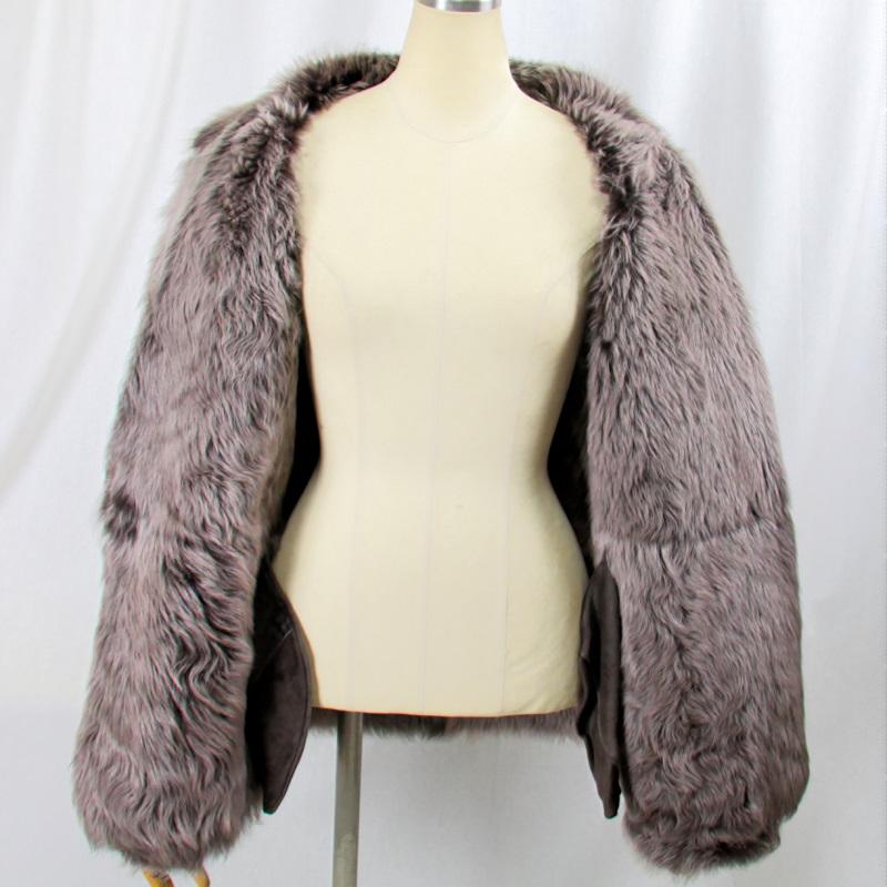 スペイン産トスカーナムートン（羊革×ファー一体）