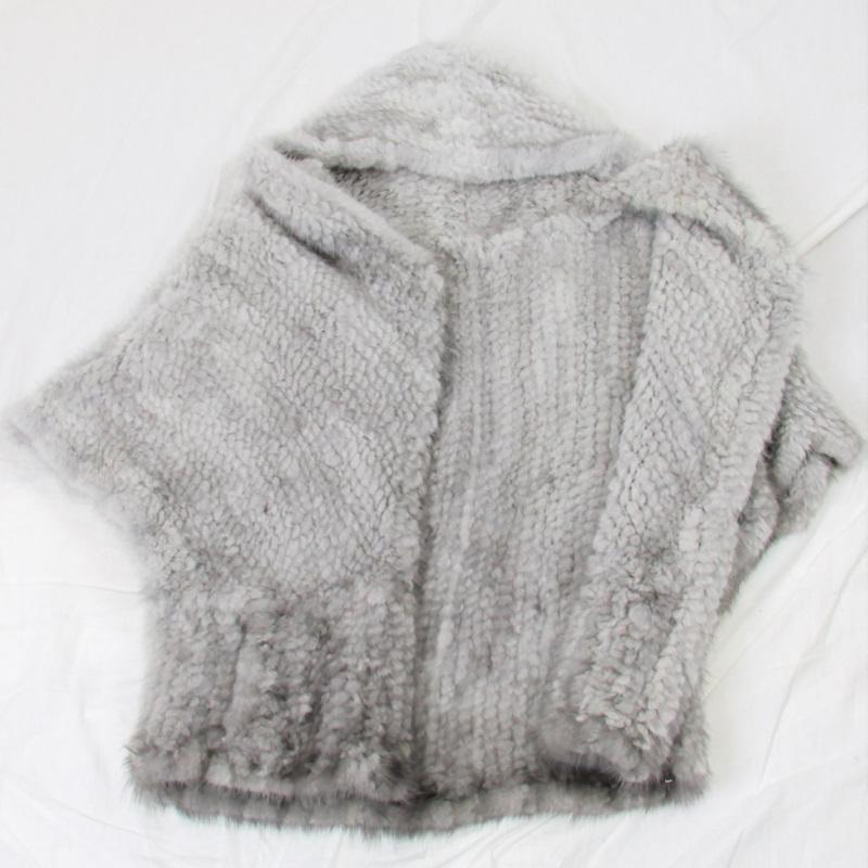 リアルミンクファーケープ 毛皮/ミンク/サファイアミンク/ファー/ケープ/ボレロ 袖付ケープ