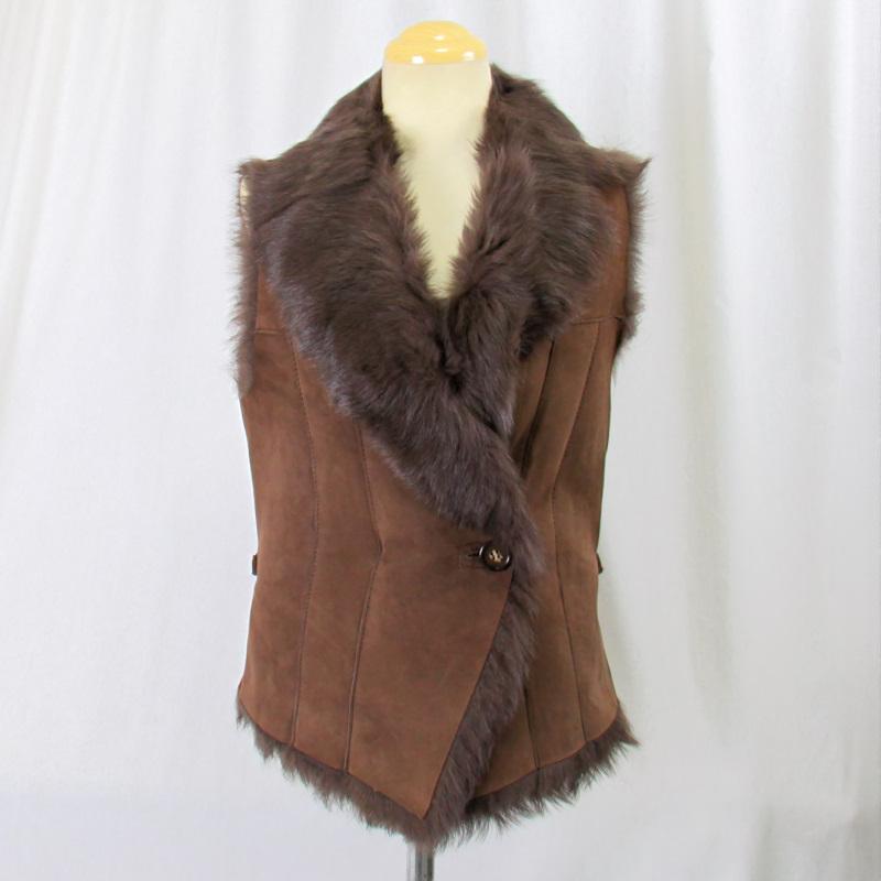 本革 ムートン リアルファー ベスト 羊革 ジレ ラムレザー 本革 ムートン リアルファー ベスト 羊革 ジレ ラムレザー