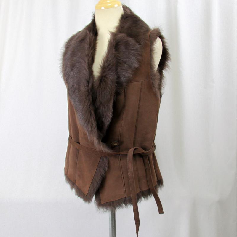 毛皮/ファー/ムートン/羊革/ムートンベスト/リアルファー  /１枚革 |  | 10