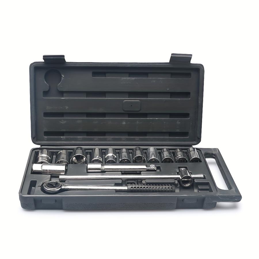 46個の車の修理ツールキット：ラチェットトルクレンチ、スパナ、ドライバー、ソケットセットコンボ自転車や自動車の修理に最適