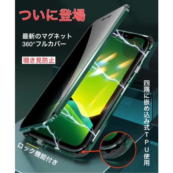 iphone13ケース 12 pro  12mini iphone14  14pro  pro max覗き見防止 カメラレンズカバー一体型 ロック機能付 四隅TPU素材 前面強化ガラス フルカバー |  | 01