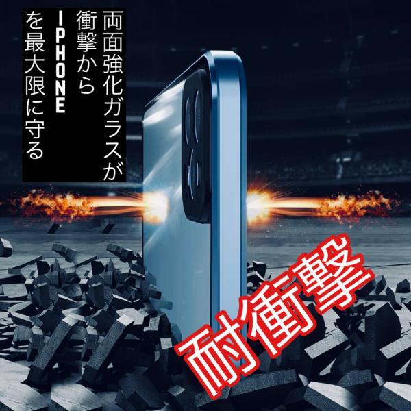 iphone14 ケース iphone13  iphone14pro max 13pro 両面クリア9H強化ガラス カメラレンズカバー一体型 ロック機能付 アルミ 合金 フルカバー 360度 全面保護 |  | 04