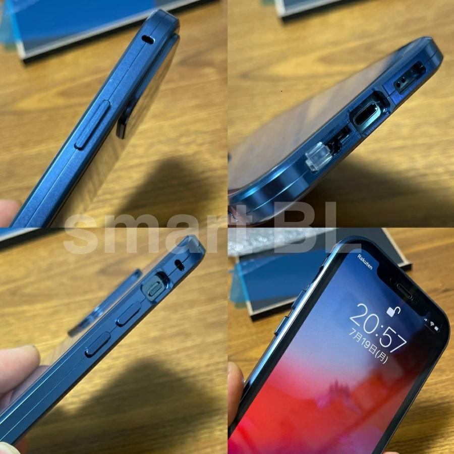 両面クリア9H強化ガラス ロック機能付 透明 iphone13 pro 14 12pro 12 mini  iphone15 15pro 15pro maxスマホケース カメラレンズカバー一体型　｜smart-bl｜06