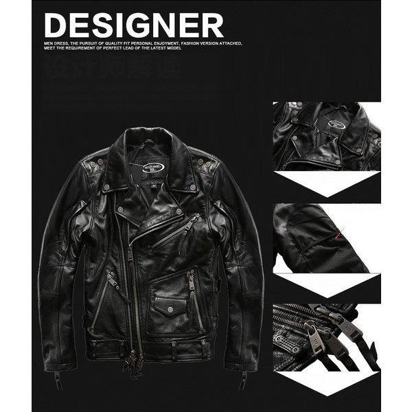 逆輸入 SmileShop牛革ジャケット レザージャケット 本革 革ジャン 折り