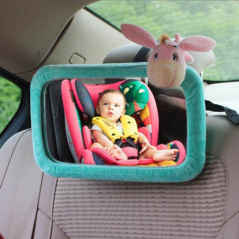 ベビーミラー 車内ミラー 運転中 車 鏡 新生児 赤ちゃん 飛散防止 角度調節 後部座席 ヘッドレスト用 アクリル鏡面 大きめ 360 在庫あり 即納