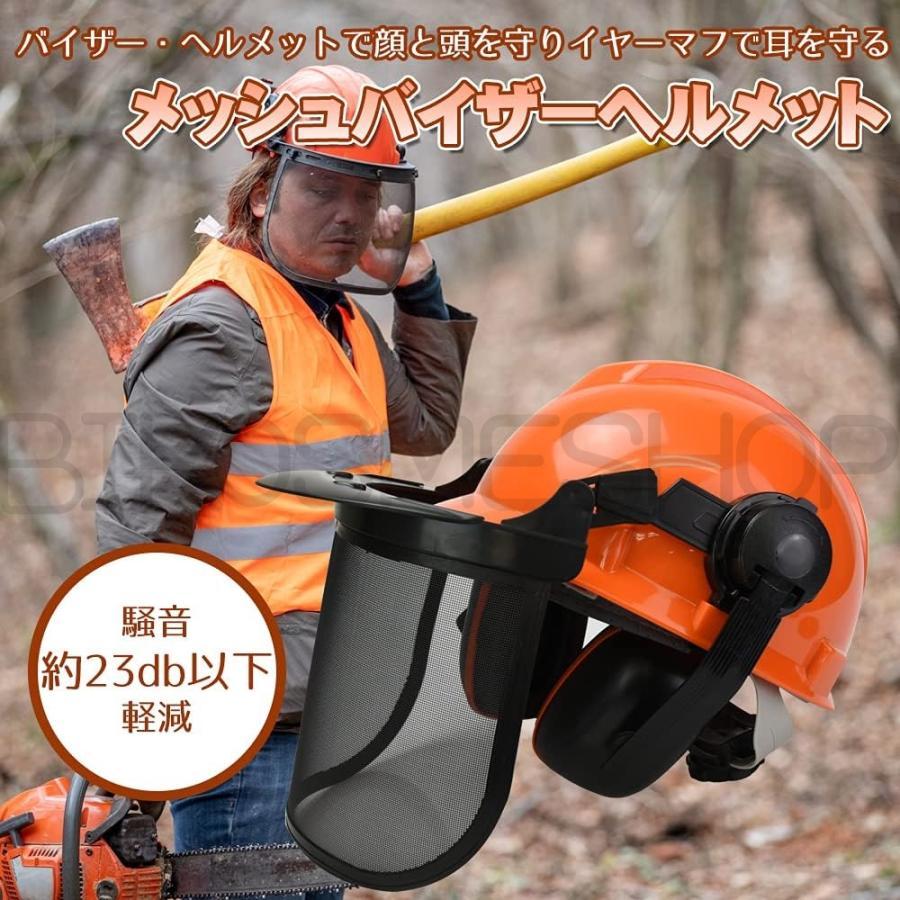 安全ヘルメット顔面保護聴覚保護騒音対策園芸作業チェーンソー
