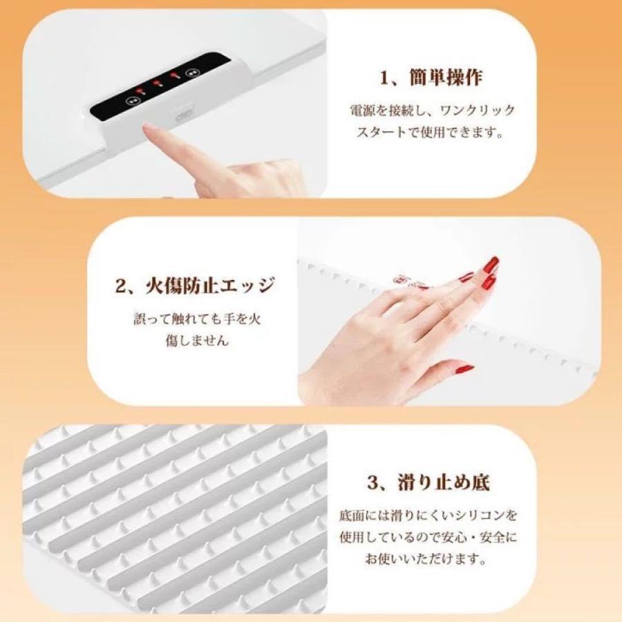 電気保温トレイ食品保温プレート折りたたみ式3段階の温度設定60 電気保温トレイ食品保温プレート折りたたみ式3段階の温度設定60