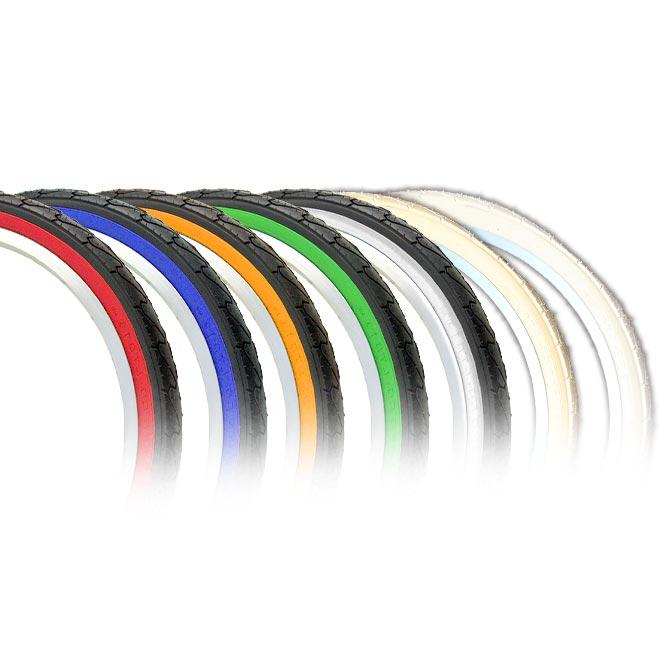 自転車 タイヤ 20インチ 2本セット 20x1.50 20x1.75 カラー