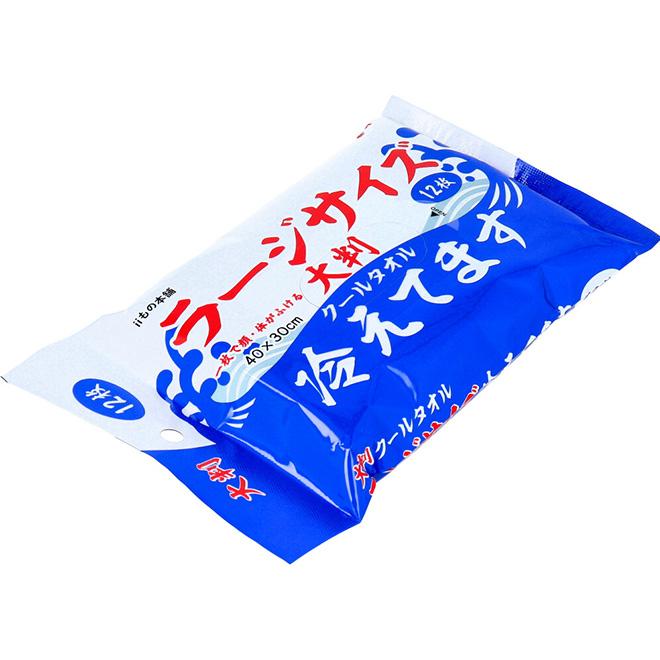 大判クールタオル ラージサイズ冷えてます（40×30）12枚入り 3個セット