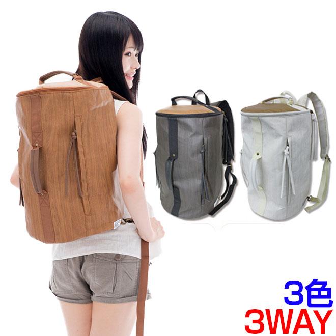 リュック 大容量 レディース メンズ 白 黒 手持ち 3WAY おしゃれ 木目調 バッグパック バック コンナデザイン | ブランド登録なし