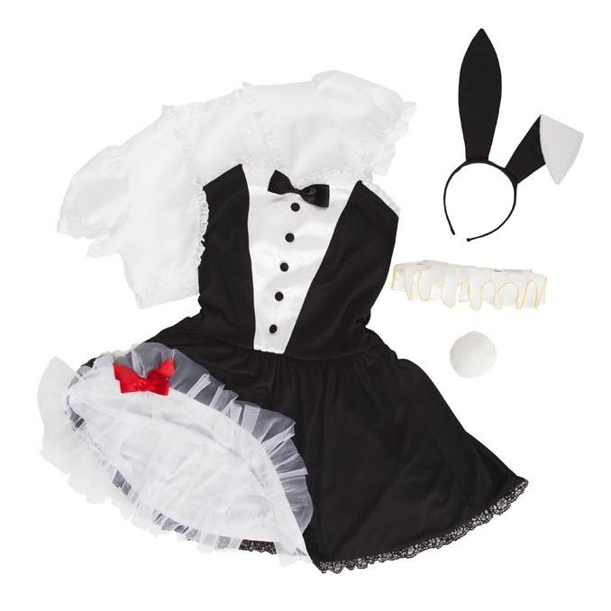 ハロウィン コスプレ リバーシブル ブラックバニー & ハートラビット