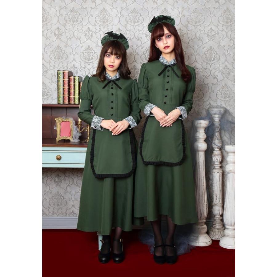 ハロウィン コスプレ メイド 洋館メイド クリアストーン
