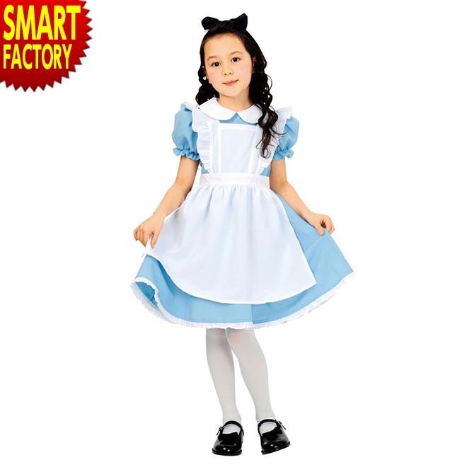 ハロウィン コスプレ Aquaドレス キッズ 1 エプロン ワンピース 水色 不思議 スカート コスプレ 女の子 子供 自転車通販 スマートファクトリー 通販 Paypayモール