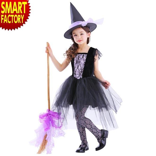 ハロウィン コスプレ ノワール ウィッチ キッズ 140 魔法使い 魔女 コスプレ コスチューム 女の子 子供 自転車通販 スマートファクトリー 通販 Paypayモール