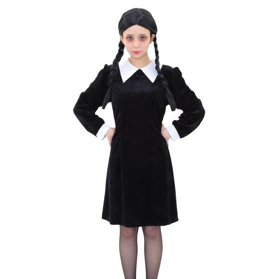 ハロウィン コスプレ ベルベット ワンピース ガール ウィッグ 付き