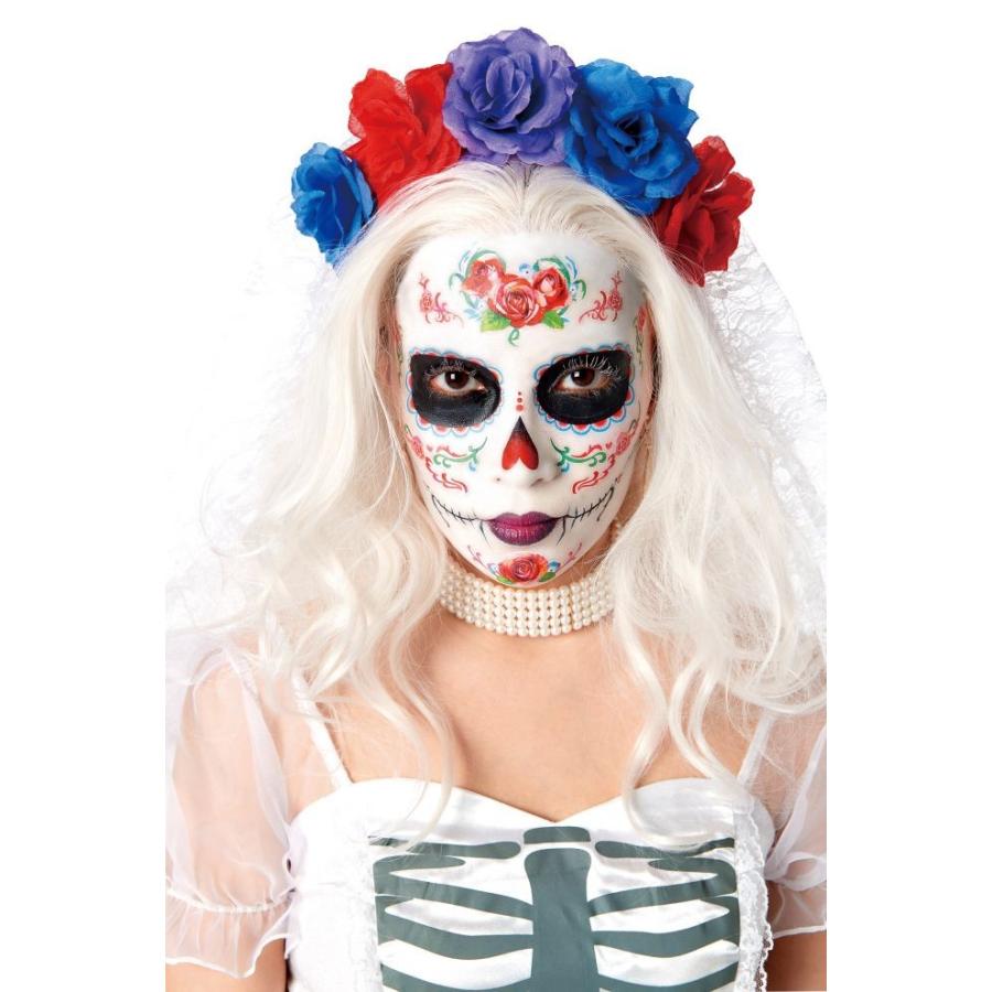 ハロウィン コスプレ シュガースカル フェイスシール ブライド ラベラ ガイコツ メキシカンスカル メキシコ 髑髏 ドクロ メイク 化粧 自転車通販 スマートファクトリー 通販 Paypayモール