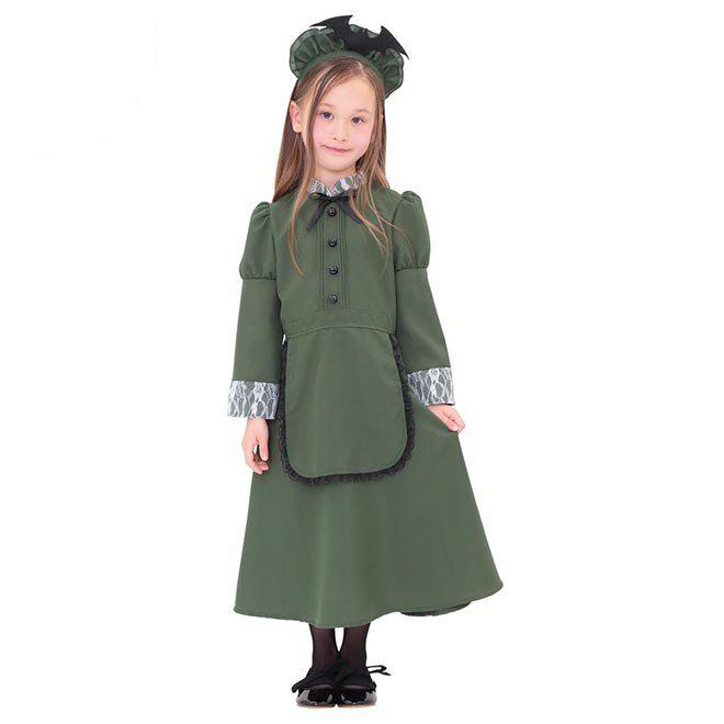 ハロウィン コスプレ 洋館メイド キッズ 100 レトロ クラシック 中世 メイド服 長袖 ロング丈 スカート コスプレ コスチューム 女の子 子供 自転車通販 スマートファクトリー 通販 Paypayモール
