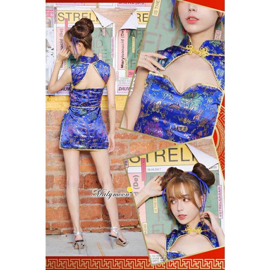 ハロウィン コスプレ チャイナ 2柄 赤 マリームーン Malymoon