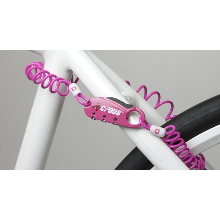 自転車 ロック ワイヤー コイル ダイヤル 軽量 軽い 1800mm