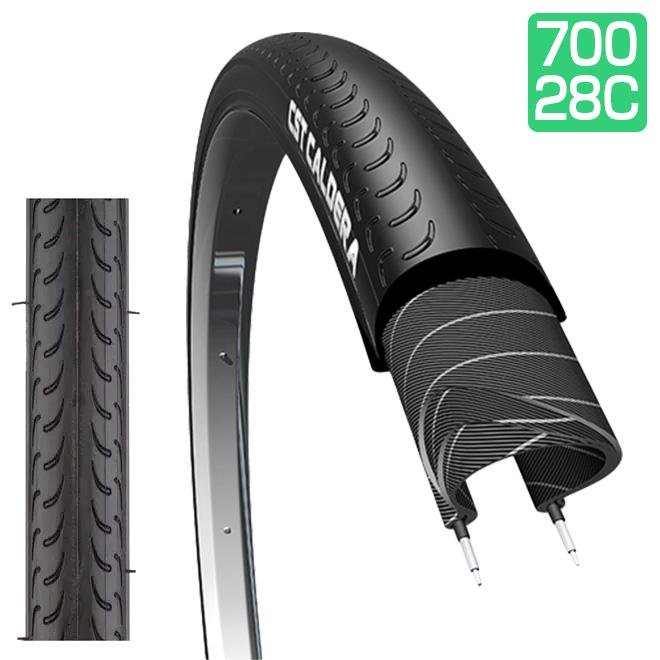 自転車 タイヤ 700x28c 1本 CST CALDERA チェンシン カルデラ 700C 黒