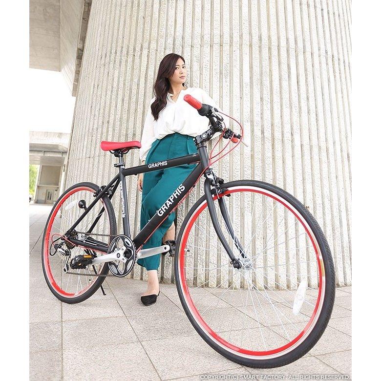 クロスバイク 26インチ 全品P3倍 全6色 軽量 アルミ フレーム シマノ 6段変速 自転車 初心者 女性 男性｜smart-factory｜20