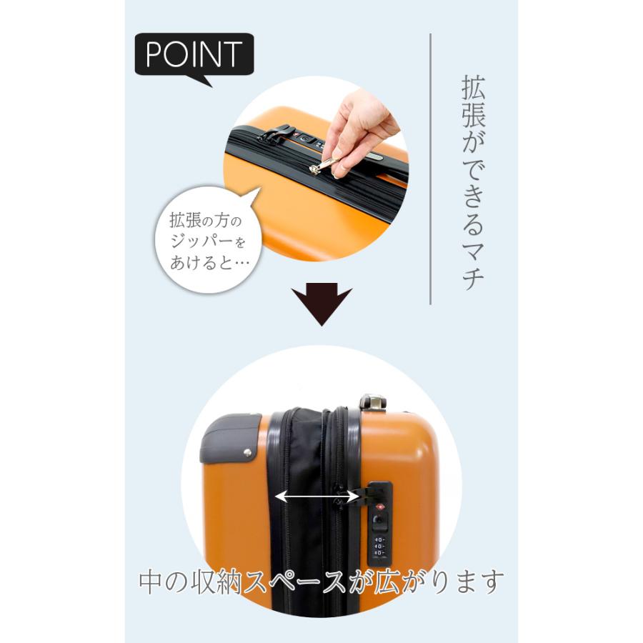 ヒロ・コーポレーション キャリーバッグ 容量拡張 機内持込 静音 TSA