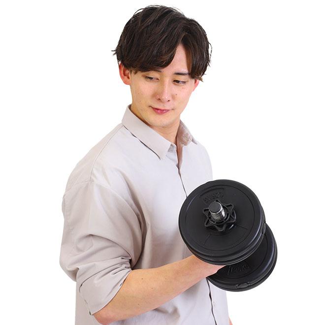 ダンベル 5kg 可変式 滑りにくい グリップ加工 可変式ダンベル 筋トレ