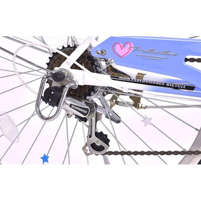 池商 自転車 子供自転車 22インチ シマノ 6段変速 LEDオート