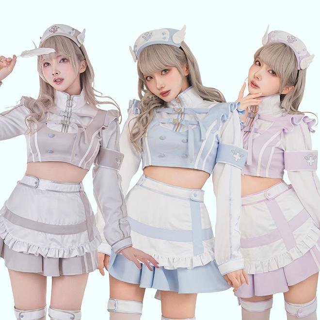 malymoon 天使界隈 スタンドカラーナース ブルー　エンジェル　水色 malymoon 天使界隈 スタンドカラーナース ブルー エンジェル 水色