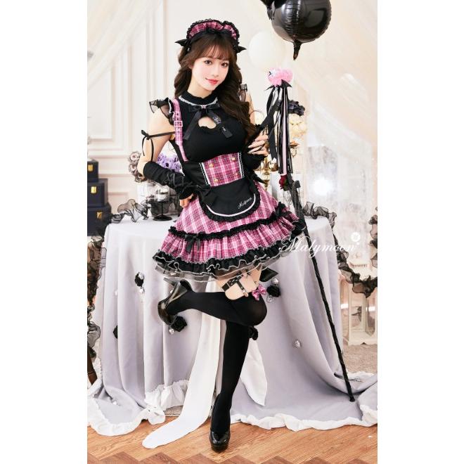 サキュバスメイド グレー×ピンク マリームーン コスプレ マリームーン Malymoon 正規品 ガーリーロック