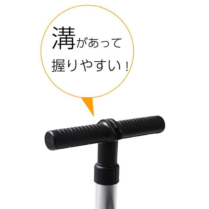 自転車 空気入れ アルミ製 ゲージ付き フロア ポンプ 英式 米式 仏式