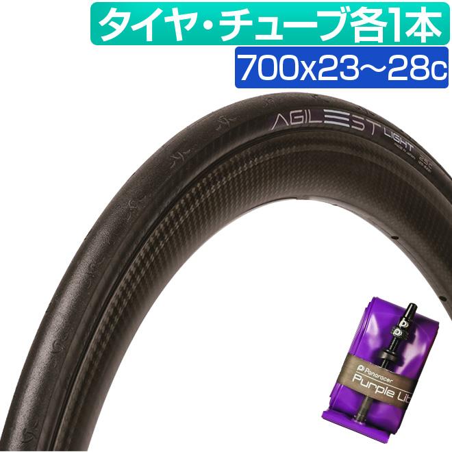 Panaracer（パナレーサー） 自転車 タイヤ チューブ 各1本セット アジ