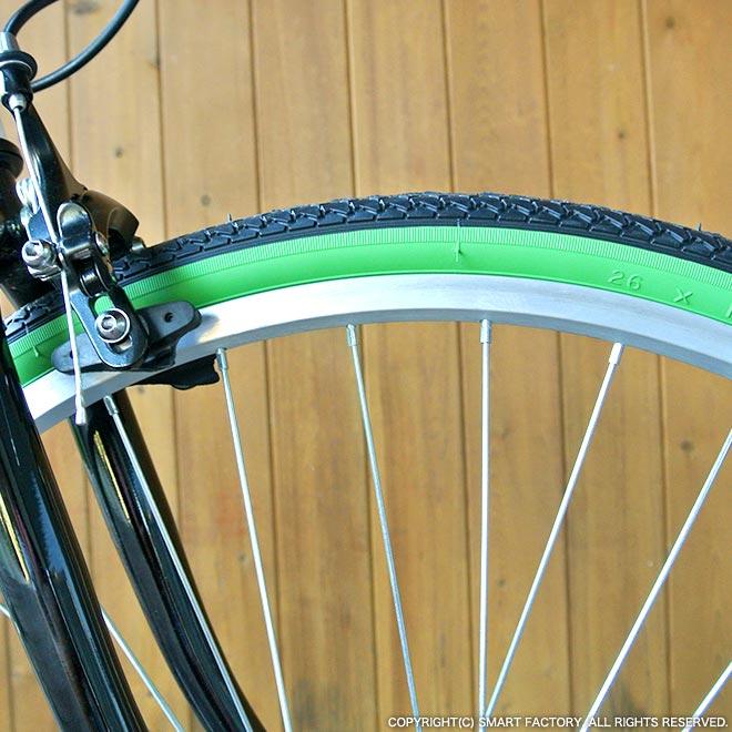 <両タイヤ新品>シティサイクル　緑 楽天市場】エメラルド（シティサイクル｜自転車・サイクリング