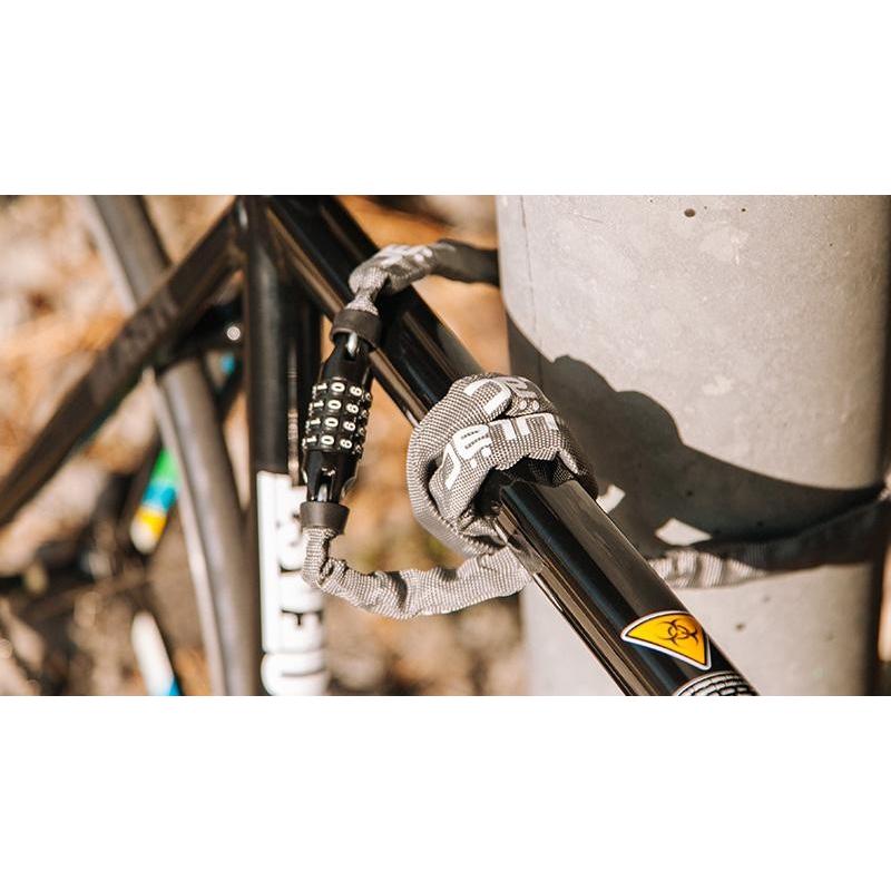 自転車 鍵チェーン 暗証番号 傷つき防止 ダイヤルロック 120cm