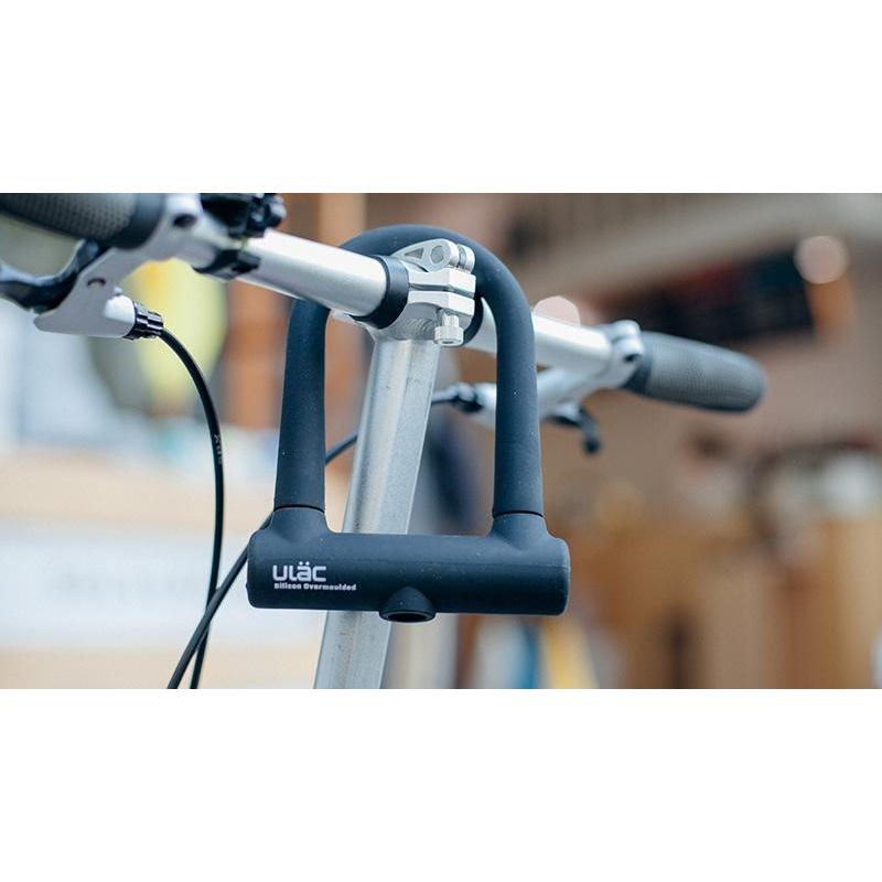 自転車 ロック 鍵 U字 アルミ 軽い オレンジ 水色 黒 グレー 頑丈