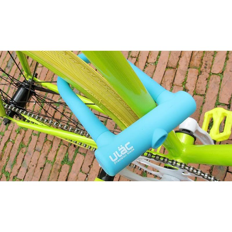 自転車 ロック 鍵 U字 アルミ 軽い オレンジ 水色 黒 グレー 頑丈