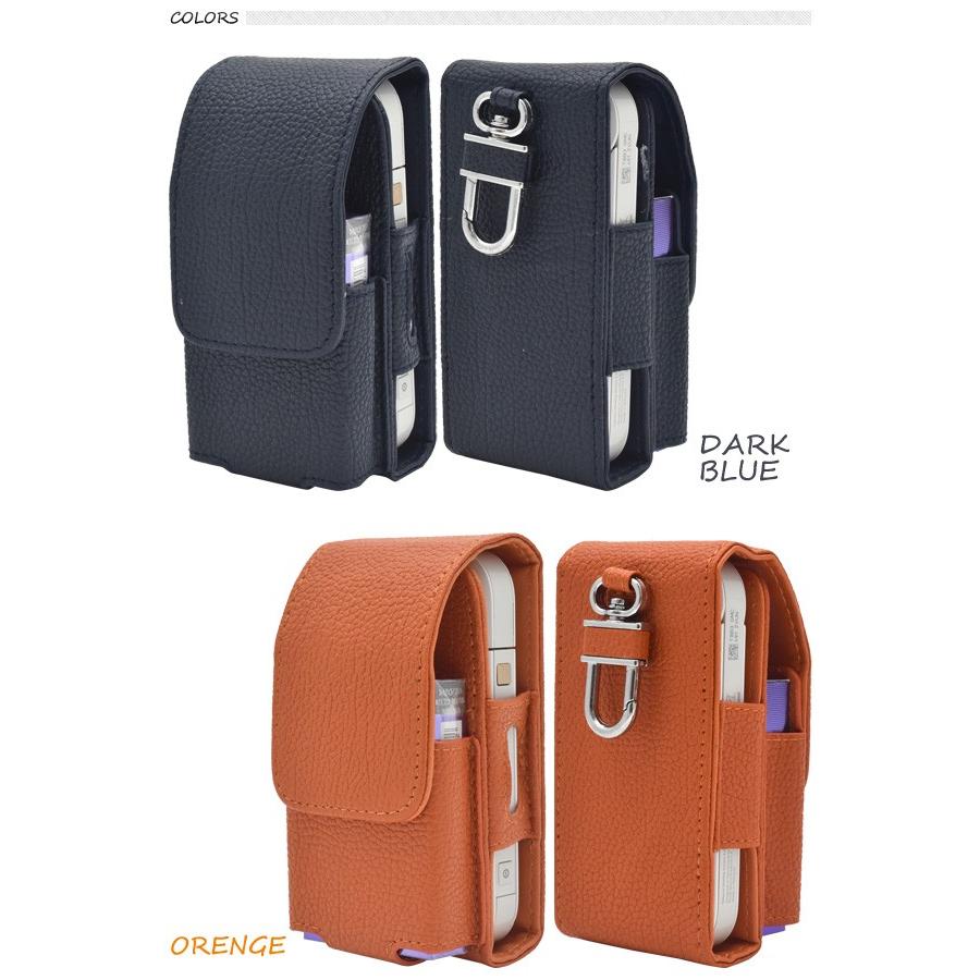 アイコス ケース ホルダー 単品 カラビナ付き レザー 電子タバコ