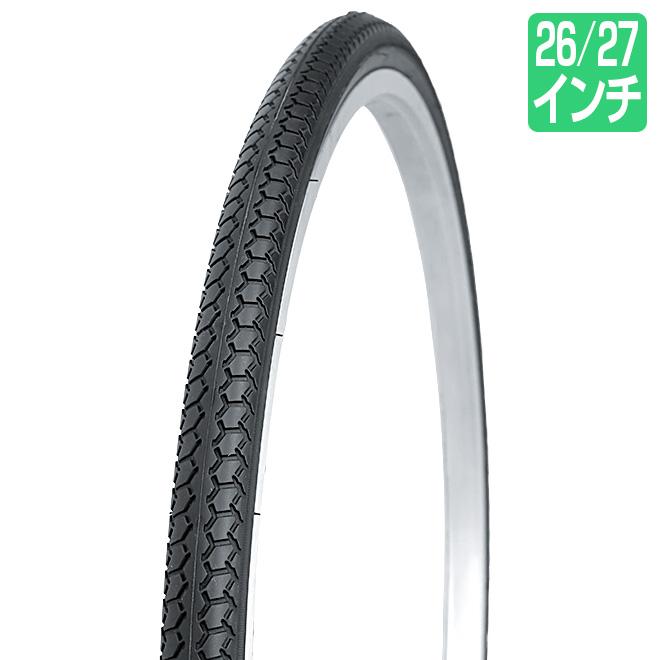 自転車 タイヤ 26インチ 27インチ 1本 黒 ブラック WO 26x1-3/8