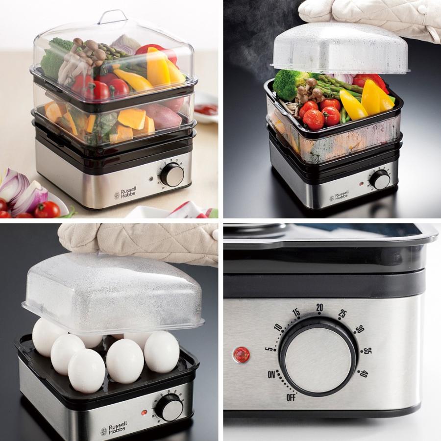 Russell Hobbs ミニスチーマー 7910JP （蒸し器 フードスチーマー 蒸し料理 ラッセルホブス Mini Steamer ヘルシー キッチン家電 調理家電）の画像