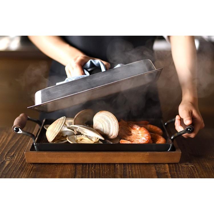 新品 オークス 大人の鉄板 大サイズ ステンレス蓋付き 鉄板大 角蓋付き 【大人の鉄板】 OTS8111 - オークス公式
