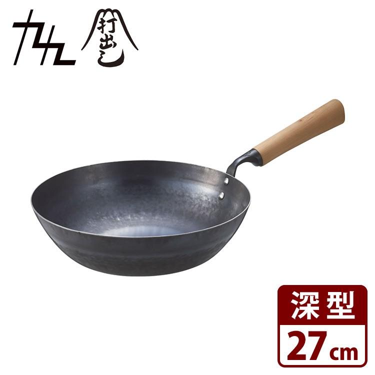 山田工業所 新 九十九 打出し鉄フライパン 深型27cm IH対応 山田工業所 新 九十九 打出し鉄フライパン 深型27cm IH対応
