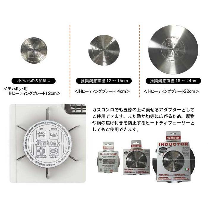 IHヒーティングプレート22cm＆マグネットノブ セット （IH・ガスコンロ
