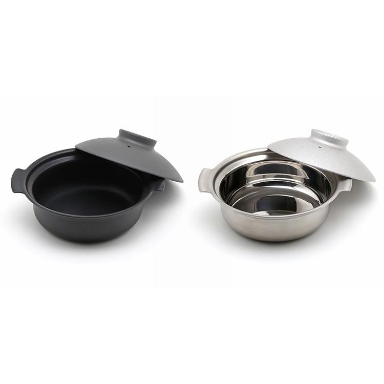 フジイ DONABE 卓上鍋 ステンレス鍋 シルバー 割れにくいステンレス