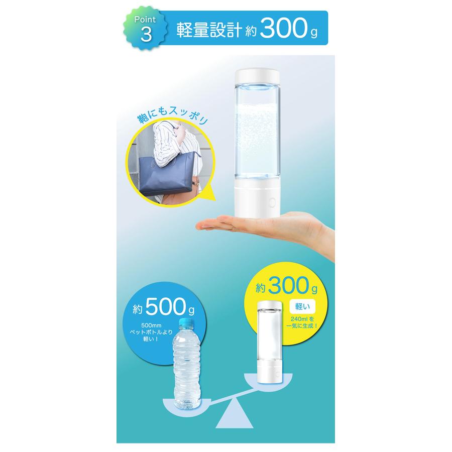 SOUYI（ソウイ） ポータブル水素水生成器 SY-065N （専用ボトル240ml